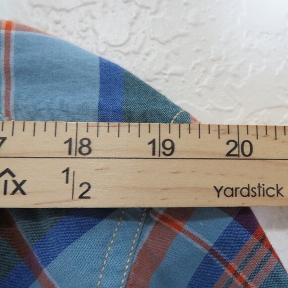 J.A.C.H.S. Clothing Co.* Men's Short Sleeve Snap‎ Down Pocket Plaid Shirt~ Large - Picture 6 of 11